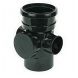 FloPlast Industrial/ Xtraflo Downpipe Single Socket Access Pipe - 110mm Black