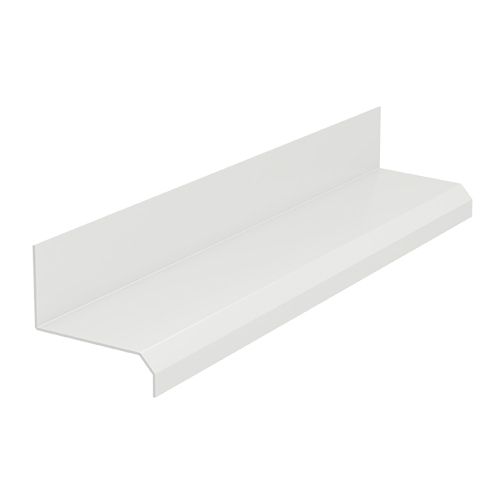 Tamlyn White Fibre Cement Cladding Aluminium Drip Profile - 3Mtr