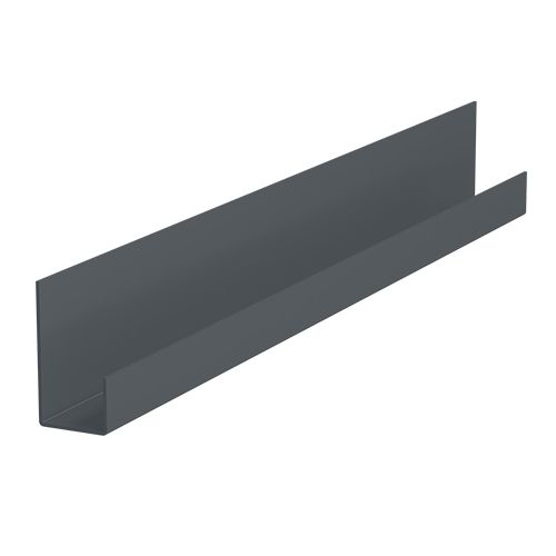 Tamlyn Anthracite/Grey Fibre Cement Cladding Aluminium End Profile - 3Mtr