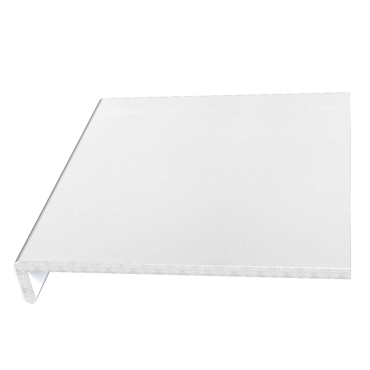 225mm White Woodgrain Fascia Capping Board - 10mm x 5mtr - Pack of 2