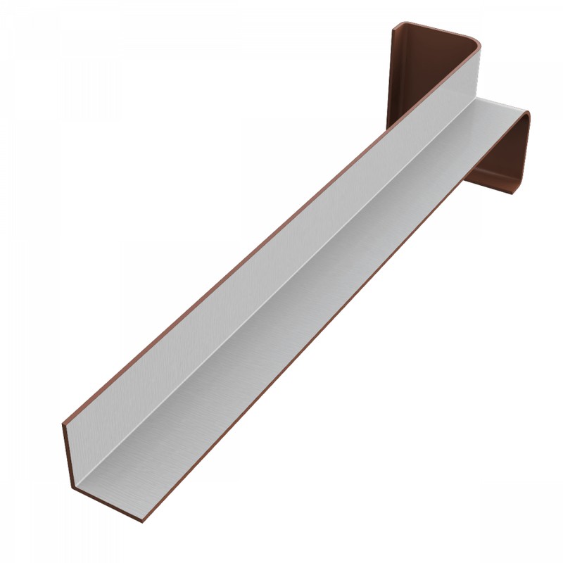 White Woodgrain Fascia Internal Corner Trim - 90 Degree 300mm