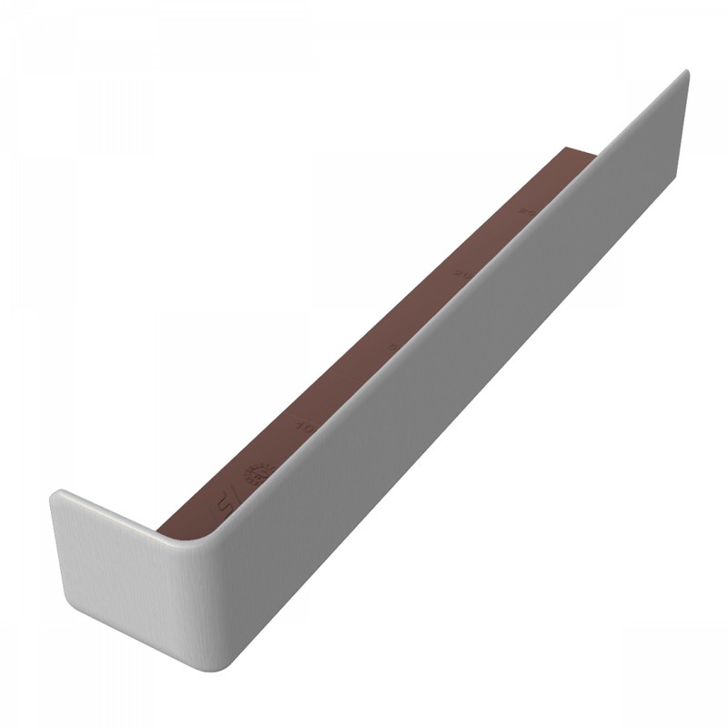 White Woodgrain Fascia Corner Trim - 300mm