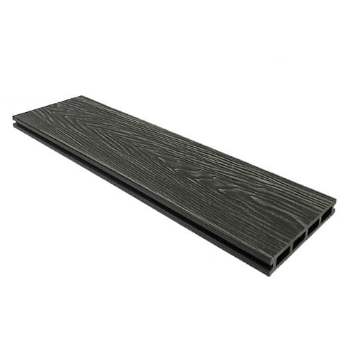 Pbsl Group Grey Standard Woodgrain / Grooved Composite Decking Board - 146Mm X 3660Mm Mid