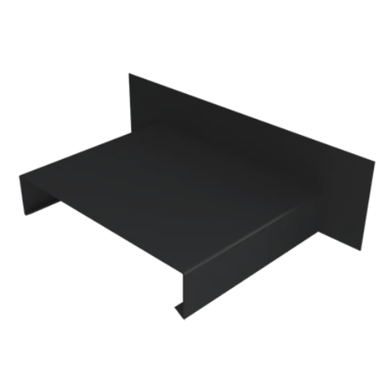 Aluminium Coping Upstand for 200-250mm Wall - 310mm Black (9005 Matt)
