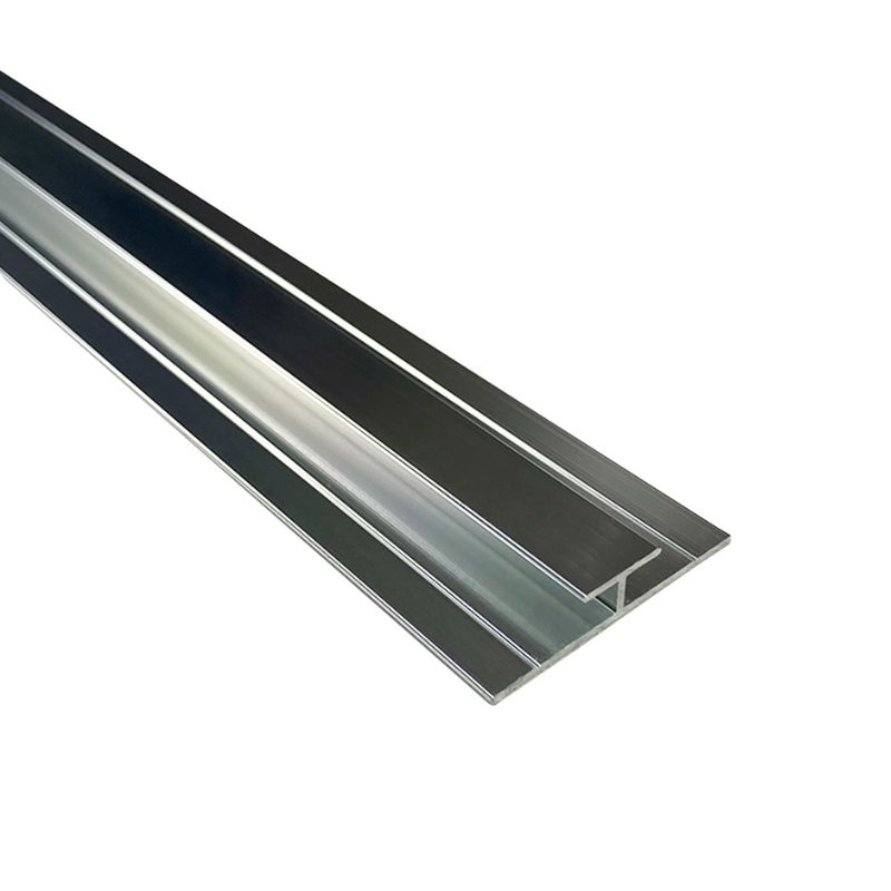 Wetwall Bathroom Alloy Panel 4mm H Trim - 2440mm Polished Silver
