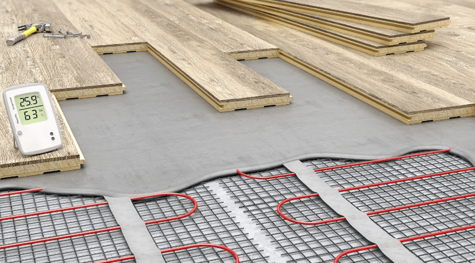 Underfloor heating installation